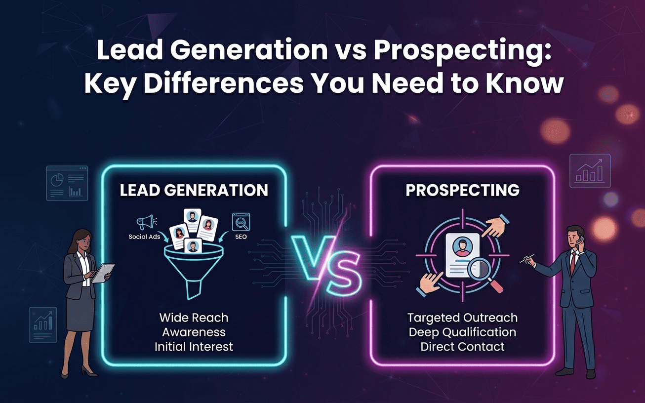 Lead Generation vs Prospecting: Key Differences You Need to Know (2026)